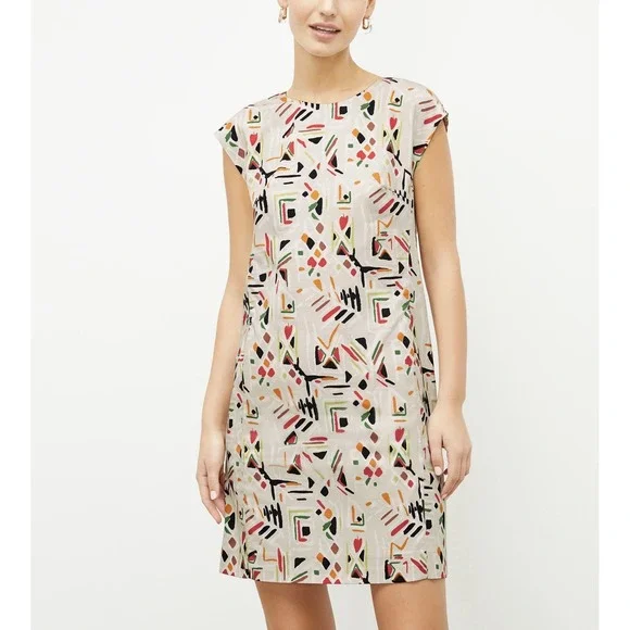 MM LaFleur Maaza Dress In Geometric Print - Picture 1 of 11